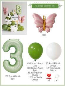 Bộ vòng hoa và cổng bóng bay màu xanh ô liu 78/77 món, bao gồm 2 con bướm hồng và bóng bay số màu xanh ô liu 40 inch, trang trí tiệc phong cách Boho, phù hợp cho sinh nhật, đám cưới, trang trí phòng, tiệc độc thân, hẹn hò, tựu trường, chụp ảnh tốt nghiệp, trang trí địa điểm. - Xem 16