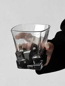 1 pieza Vaso de cristal para cóctel de 10*8.7cm, edición limitada, artístico, vaso de lujo creativo, copa de cristal, vaso de whisky de alta gama, color plateado espacial - Multicolor - Ver 14