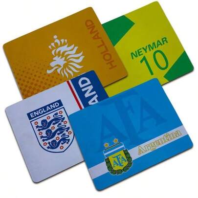 FIFA 2026 Football Festival Placemat Series | National Flag Style Fan Placemat | High-Quality Waterproof PU Surface + Honeycomb Sponge Backing, Stain-Resistant, Wear-Resistant, Easy To Clean, Heat-Resistant, Dining Table Friendly | Classic National Team Elements And World Cup Iconic Ball Graphics, Vibrant Color Matching, Enhancing Dining Atmosphere | Suitable For Home, School, Fan Bar Counter, Non-Slip Tabletop