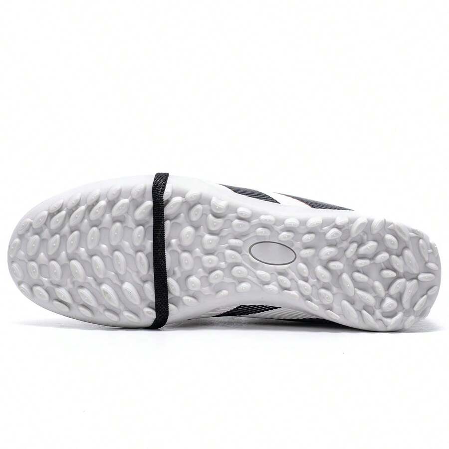 男士足球鞋，男女通用训练足球鞋，轻便专业运动足球鞋，系带足球鞋 - 白色 - 查看 1