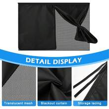 1/2pcs Magnetic Double-Layer Car Window Sunshade, Suitable For Side Windows, Privacy Full/Half Blackout Options, Front & Rear Window Curtain Protection - A - View 3