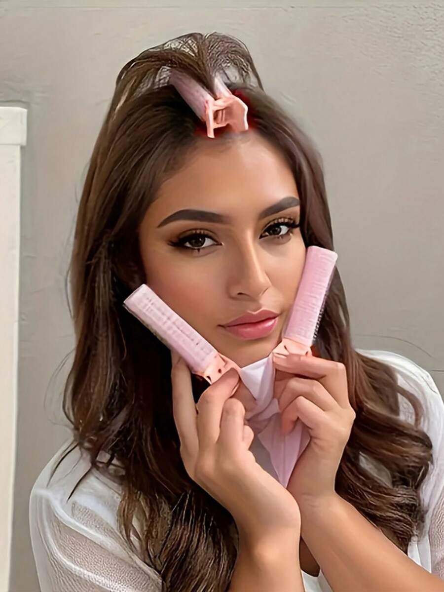 4件套蓬松发根造型工具，手动卷发棒，打造蓬松发型