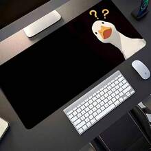 1 tấm lót chuột hình vịt dễ thương, thiết kế vịt dấu hỏi, tấm lót chuột máy tính cỡ lớn, đế chống trượt bằng silicon, phù hợp với chuột và bàn phím không dây, lý tưởng cho người chơi game văn phòng và tại nhà. Tấm lót chuột, tấm lót bàn phím, tấm lót chuột chơi game, phụ kiện chơi game, phụ kiện bàn làm việc văn phòng. - Con vịt bối rối, màu xanh đậm - Xem 4