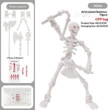 Creative DIY 3D Skeleton Model Assembly Toy - Multi-Joint Movable Skeleton Doll - Figurine Decoration Gag Toy - Halloween Gift - Multicolor - View 16