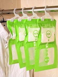 1套（1/2/4/10包）衣柜除湿器，悬挂式除湿器，配有防霉防潮袋，适用于厨房/浴室/橱柜/汽车 - 彩色 - 查看 1