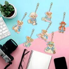 钻石画卡通熊吊坠、钥匙扣、包包挂饰 - 查看 3