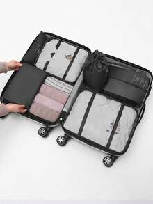 8pcs Packing Cubes Set - Lightweight Luggage Organizer Bags With Shoe Bag, Suitable For Backpack/Suitcase Clothes Storage System, Essential For College Dorm & Holiday Travel - Multicolor - View 13
