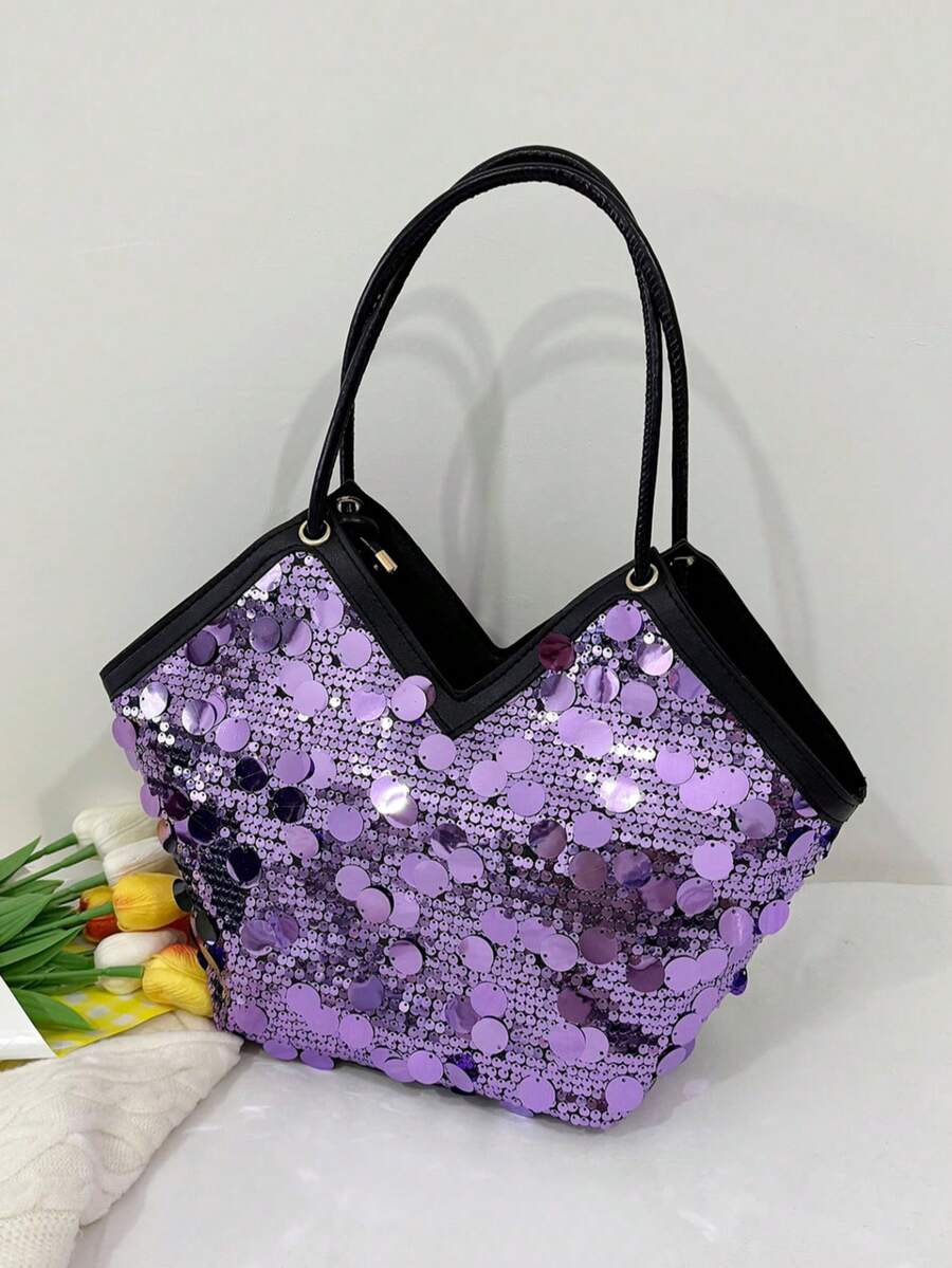 Fashionable Shiny Heart-Shaped Women's Bag, New Personalized Multi-Function Zipper Travel Bag, Niche Design Evening Bag, Suitable For Dates, Galas, Parties, Gifts