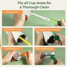 胡萝卜形杯刷 - 奶瓶刷 - 多功能长柄家用清洁杯刷 - 奶瓶清洁刷 - 清洁刷 - 刷杯器-1pcs - 查看 6