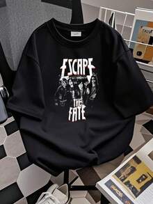 Women T-Shirt Print Escape The Fate T-Shirt Full Sizes S To 5XL Tee Long Sleeves - màu đen - Xem 2