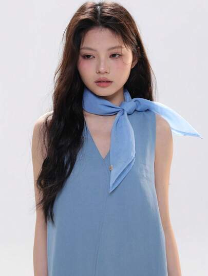 1 chiếc khăn lụa organza màu trơn, nhẹ, mềm mại, thoáng khí và thân thiện với da, khăn vuông trang trí, khăn trùm đầu đa năng, khăn lụa đơn màu, khăn quàng cổ, quà tặng Ngày của Mẹ