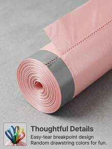 Heavy-Duty HDPE Trash Bags With Drawstring: 16 Gal/20LB Capacity, 40x42cm, 25-Count Roll For Home Kitchen Office - 25 - View 8