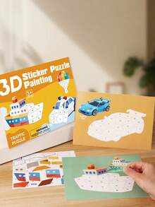 1 bộ tranh ghép hình 3D thủ công cho trẻ em, đồ chơi giáo dục sáng tạo cho mẫu giáo, tranh ghép hình tự làm, có thể tái sử dụng, món quà tuyệt vời cho Giáng sinh, Halloween, tiệc tùng, sinh nhật. - Nhiều màu - Xem 8