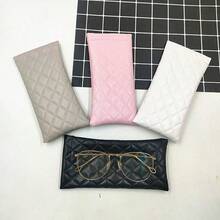 Portable Compressible Glasses Case For Men And Women - Multi-Functional PU Leather Storage Bag. Can Store Glasses, Mobile Phones, Coins, Eye Masks, Makeup Brushes. Suitable As A Makeup Bag, Storage Bag, Or Large-Capacity Cosmetic Organizer. - 白色 - 查看 9