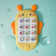 Teléfono de juguete con abeja musical, dispositivo de aprendizaje temprano - Sin batería incluida, con luces y canciones incorporadas, teléfono para niños, regalo ideal para interactuar con adolescentes en Navidad, Halloween, Pascua, Día del Niño - Multicolor - Ver 3
