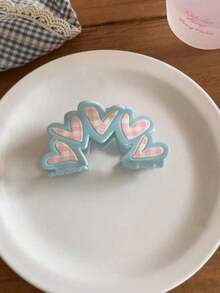 3pcs Cute Fresh Sweet Fashion Heart Plaid Bow Hair Clips For Women, Suitable For Daily Use, Home, School, Beach, Summer Vacation, Work Commute, Party, Holiday, Birthday, Back To School, New Year, Valentine's Day, Mother's Day, Teacher's Day, Wedding, Music Festival, Graduation Season Fashion Hair Accessories Beauty Claw Clips Cute Hair Claw Fall Winter - 多色 2 - 查看 5