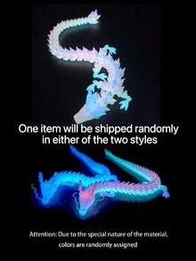 3D打印发光龙蛋模型，内部结构灵活，3D打印减压ADHD玩具，惊喜奇幻礼物 - 彩色 - 查看 9