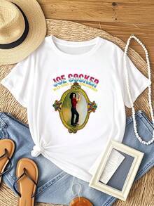 Camiseta de mujer con estampado "Mad Dogs & Englishmen" Camiseta Joe Cocker "You Are So Beautiful" Chris Stainton - Blanco - Ver 6
