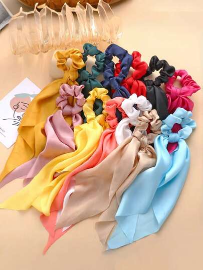 5/7pcs Minimalist Fashion Hair Scrunchies For Teens, High Elasticity Ponytail/Bun Holders Hair Accessories