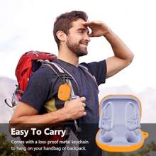 Orange Soft Silicone Case Cover With Keychain For  Power Pro 2 Full Shock-Absorbing Protective Case With Front LED Visible For Women Men - Orange - View 7