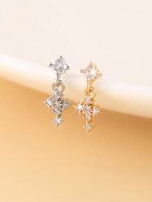 1pc Women's Hanging Cross Nose Studs/Rings, Body Jewelry For Pierced Nose - 彩色 - 查看 4