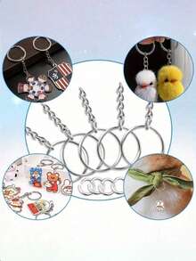 20-Piece Keychain Crafting Kit - The Complete Set Includes 10 Keychains And 10 Jump Rings - Multicolor - View 7