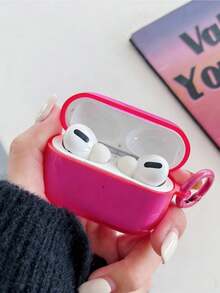 1个霓虹粉色耳机保护套，兼容苹果1/2/3/4、Pro/Pro 2，防摔保护，适用于新款第四代 - 玫紅色 - 查看 2