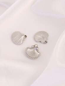 3件套不锈钢海螺吊坠配件，18K镀金海洋贝壳吊坠，适用于DIY珠宝制作材料及配件 - 吊墜 - 查看 18