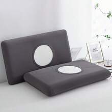 1pc Cooling Silk Pillowcase/Cushion Cover, Breathable And Cooling, With Overlocked Seams, Made From Summer Cooling Technology Fabric, Designed Specifically For Sleepers Who Tend To Sweat - Cooling Pillowcase - Dark Gray - View 9