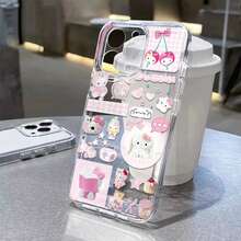 SANRIO Cartoon Pink  Cute Phone Case For 17 16 15 14 13 12 11 17 Pro Max Plus New Soft Cover - A - View 6