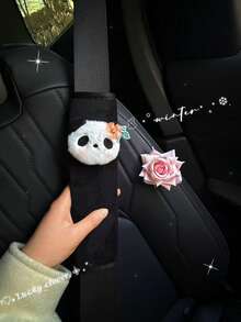 卡通熊猫可爱汽车安全带套 - A - 查看 4