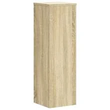 vidaXL Pflanzenständer 2 Stk., Blumenständer Hohle Konstruktion, Dekosäule Podest Für Pflanzen Dekoartikel, Blumenhocker Blumensäule, Helle Eiche Khaki 25x25x80cm Holzwerkstoff - Light Oak Khaki - View 4