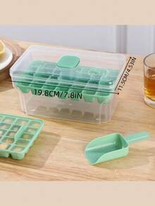 Juego de 34 y 68 moldes de cubitos de hielo mini con caja de almacenamiento y pinzas, de plástico de fácil liberación, divertido y lindo fabricante de cubitos de hielo DIY, bandeja de extracción de cubitos de hielo con un solo clic, herramienta de cocina esencial para el hogar, restaurante y cafetería - Ver 3