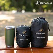 Almohada de espuma viscoelástica almohada de campamento con funda lavable a máquina almohada plegable con bolsa + correa almohada de hamaca almohada de senderismo almohadas de campamento para dormir bien - Camuflaje - Ver 3