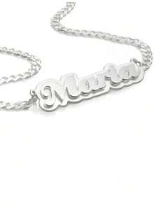 1pc Customized Name Plate Necklace, 18K Gold Stainless Steel, 3 Styles Available, Suitable For Daily Wear, Gift For Valentine's Day, Father's Day, Partner, Boyfriend, Unisex Hip-Hop Street Style - Multicolor - View 18