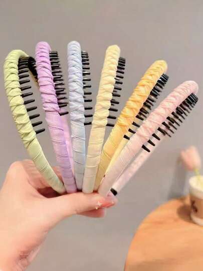 3pcs Random Cartoon Hairband, Minimalist Fashion Hairband For Teenagers, Versatile Elegant Sweet Headband Hair Accessories