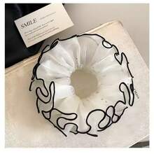 1个水钻网纱双层发圈，优雅发髻固定发饰 - 白雪紗水鑽 - 查看 5