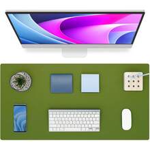 Large Size PU Leather Desk Pad, Office Desk Mat, Anti-Slip Mouse Pad, Waterproof Writing Board, Suitable For Office And Home - A - View 69