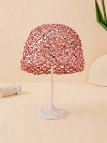 1 Mũ len dài nhẹ thời trang dành cho nữ có đính sequin rỗng, đan tay, thích hợp mặc ngoài trời hàng ngày vào mùa xuân, mùa hè, mùa thu - Kim sa - Xem 15
