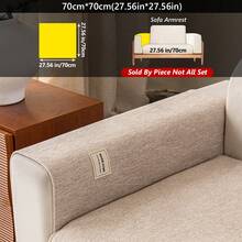 1pc All-Season Anti-Slip Sofa Cushion - Khaki - View 15