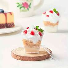 10/25/50 st återanvändbara dessertkoppar för fest (160 ml/5 oz), yoghurtparfait/förrättskoppar - för minidesserter, pudding, frukt och glass - Visa 5