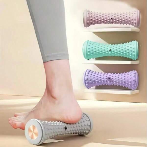 Foot Massage Roller With Speed Control - Deep Tissue Massage Rough Surface, Medium Firmness, Manual Operation, Suitable For Yoga And Fitness Enthusiasts, Home Fitness Experience, Yoga Accessories, Fashionable Design, Durable Structure