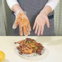 100/300pcs Disposable TPE Gloves Are Transparent, Thick, Elastic, Durable, Waterproof, Oil-Proof, Puncture-Resistant, And Have Good Sealing Performance. They Fit Your Hands Well And Are Suitable For Kitchen Cleaning, Baking, Pet Care, Grooming, And Laboratory Applications - Bagged - View 3