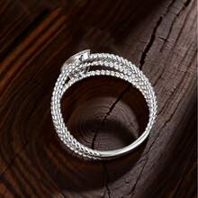 1pc Elegant Wishbone Shaped Zirconia Cuff Ring, Minimalist Luxury Feel, Suitable For Daily Wear, Parties, Recommended Gift - JZ6805 - View 6