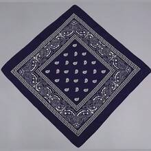 1 Pc <> Season 11 Style Dark Blue Printed Headscarf Anime Hipster Hip Hop Sports Headband Scarf - Multicolor - View 5