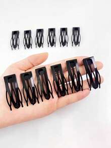 2026 New Model - Best-Selling Model - 10pcs/5pcs/1PC Black Metal BB Hair Clips Hair Decorative Plate Hair Tool Hair Clips For Frizz Control Beach Hair Suitable For Ladies' Daily Gatherings And Holidays - BB Clip - View 2