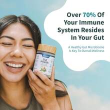 Gut Health Probiotics & Digestive Enzymes Capsules – Lipase Enzyme Supplement With Prebiotics, Turmeric, Aloe & Zinc | Digestive Wellness Formula | 50 Capsules - Gut health - 查看 5