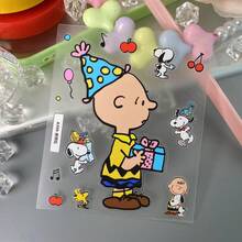 SNOOPY 1张5D立体浮雕贴纸，可爱卡通手机壳平板电脑防水贴纸 - 彩色 - 查看 1