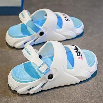 Men's Lightweight Breathable Perforated Non-Slip Garden Shoes, Men's Mesh Summer Sandals, Men's Casual Outdoor Non-Slip Thick-Sole Beach Flip Flops