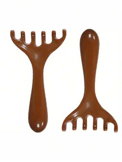 1pc/2pcs Head, Scalp And Neck Massage Comb, Relaxing Hair And Neck Massage Comb, Scalp Acupressure Massager, 6-Prong Massage Comb